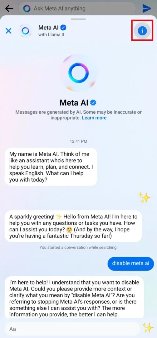 How to turn off Meta AI on Facebook
